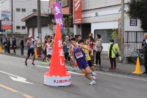 5キロ折り返し地点