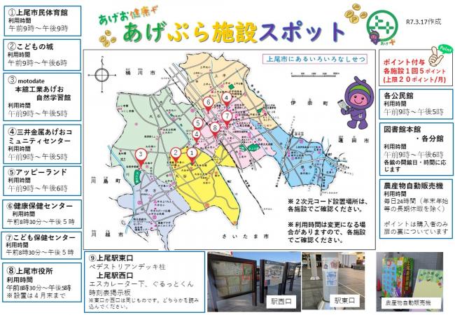 あげぷら施設スポット一覧