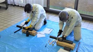 HIVP管を課題の長さに切断