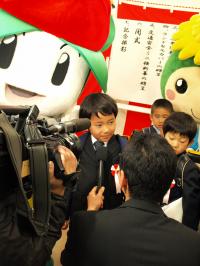 テレ玉が取材に来ていました