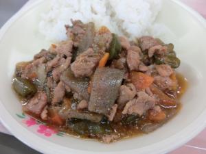 画像(豚肉とこんにゃくのピリ辛炒め)
