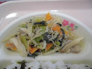 じゃこと小松菜の炒め物